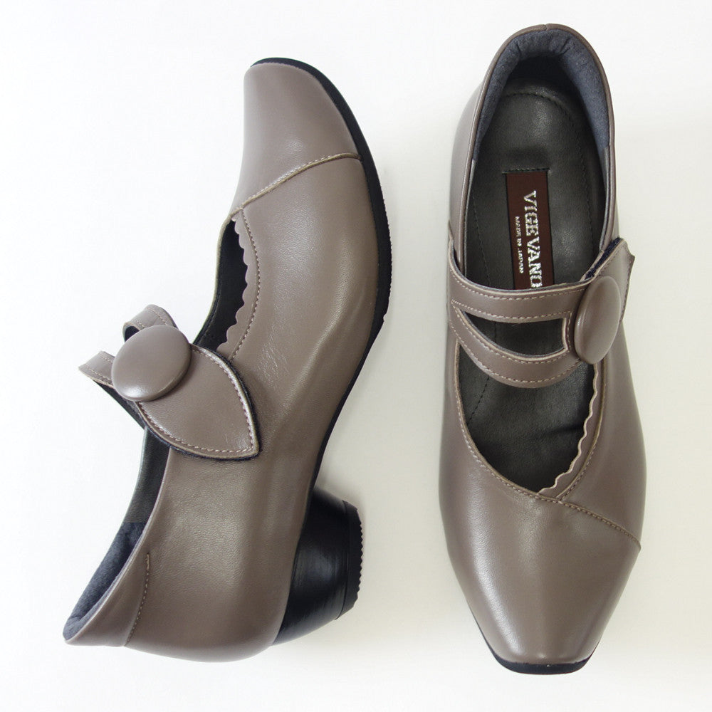 VIGEVANO ビジェバノ 7002 ダークオーク(日本製)ゆったりEEEE ストラップパンプス「靴」