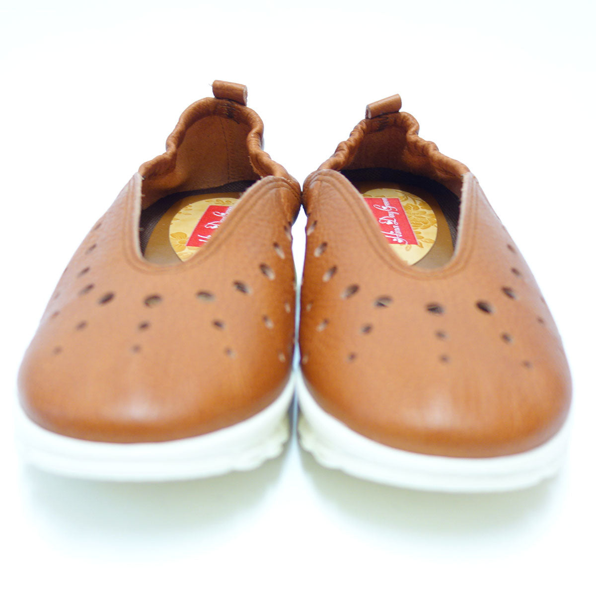 【SALE 50%OFF】 軽量・ゆったりEEEの楽ちんシューズ Hina Day Green ヒナ 7010 ブリック (レディース)日本製 天然皮革のカジュアルシューズ 「靴」