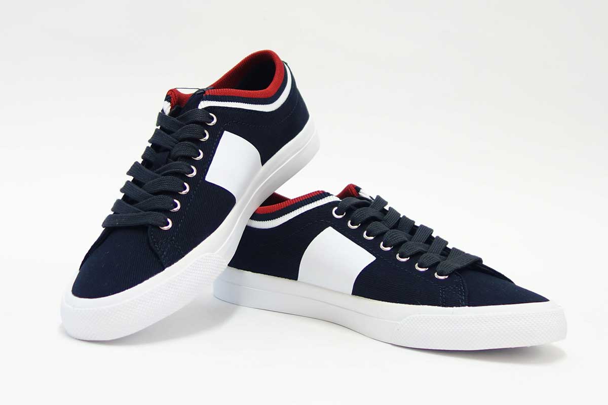 FRED PERRY フレッドペリー B7106(ユニセックス)Underspin Tipped Cuff Twill カラー:ネイビー/ホワイト(608A) 「靴」