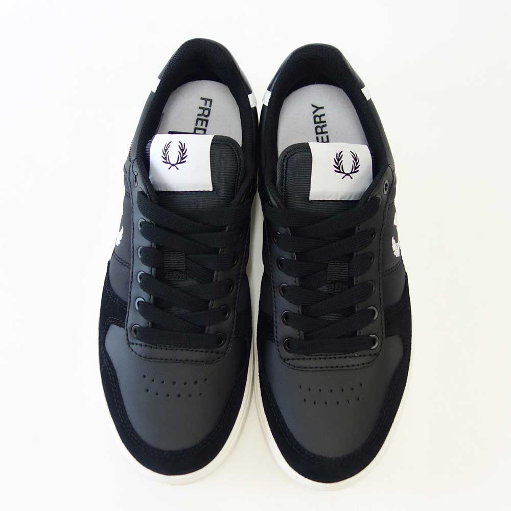 【SALE 40%OFF】 フレッドペリー FRED PERRY B7123 102(ユニセックス)B300 B300 Leather/Poly カラー:BLACK / WHITE テニスシューズ レザースニーカー「靴」