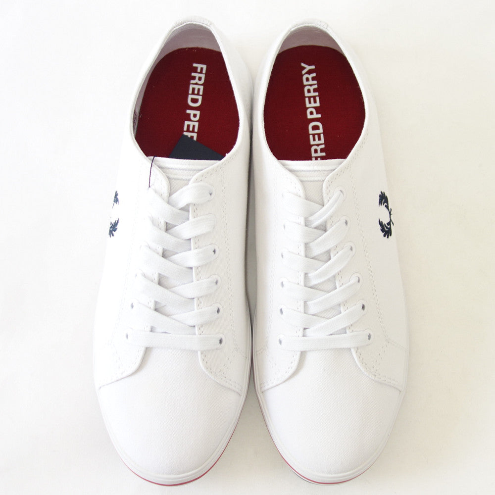FRED PERRY フレッドペリー B7259(ユニセックス)KINGSTON TWILL  カラー:ホワイト(134)  コットンスニーカー  テニスシューズ「靴」