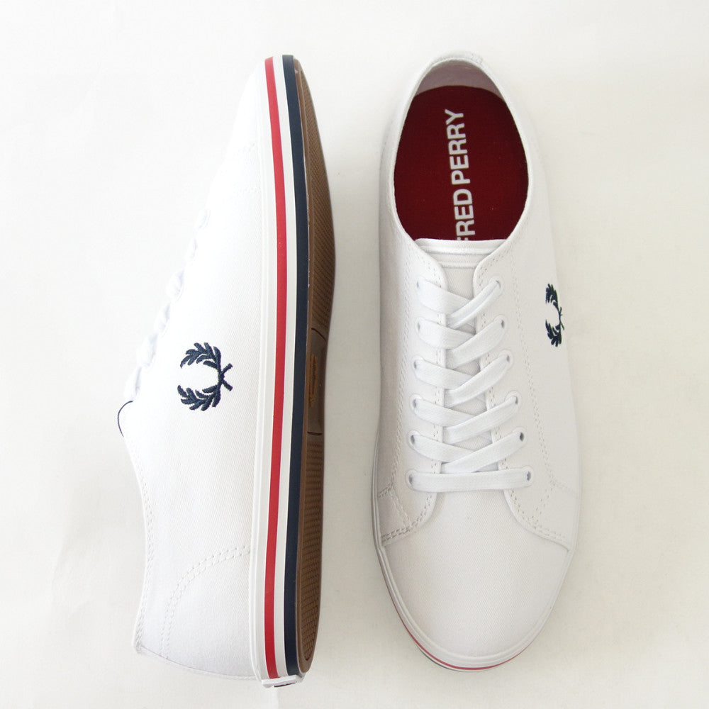 FRED PERRY フレッドペリー B7259(ユニセックス)KINGSTON TWILL  カラー:ホワイト(134)  コットンスニーカー  テニスシューズ「靴」