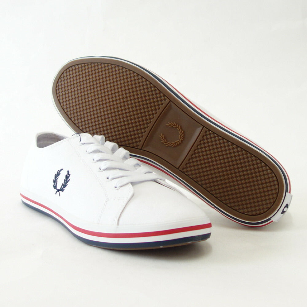 FRED PERRY フレッドペリー B7259(ユニセックス)KINGSTON TWILL  カラー:ホワイト(134)  コットンスニーカー  テニスシューズ「靴」