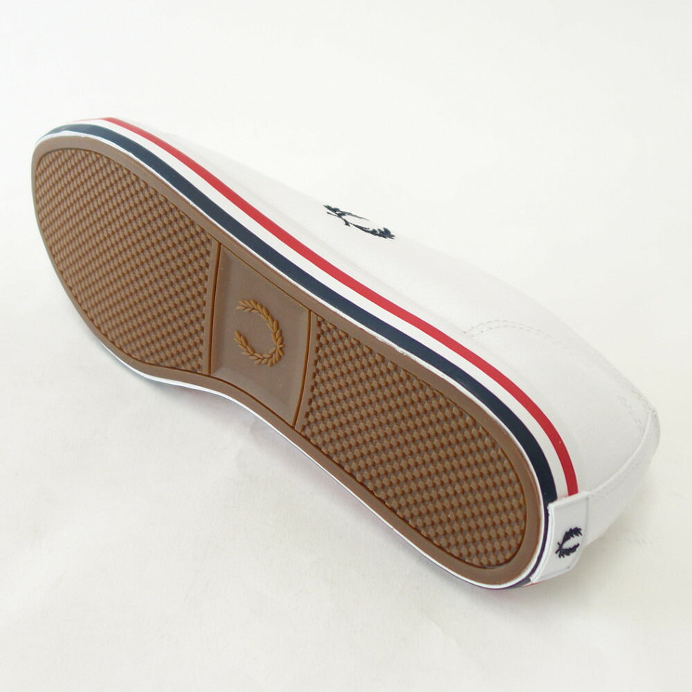 FRED PERRY フレッドペリー B7259(ユニセックス)KINGSTON TWILL  カラー:ホワイト(134)  コットンスニーカー  テニスシューズ「靴」