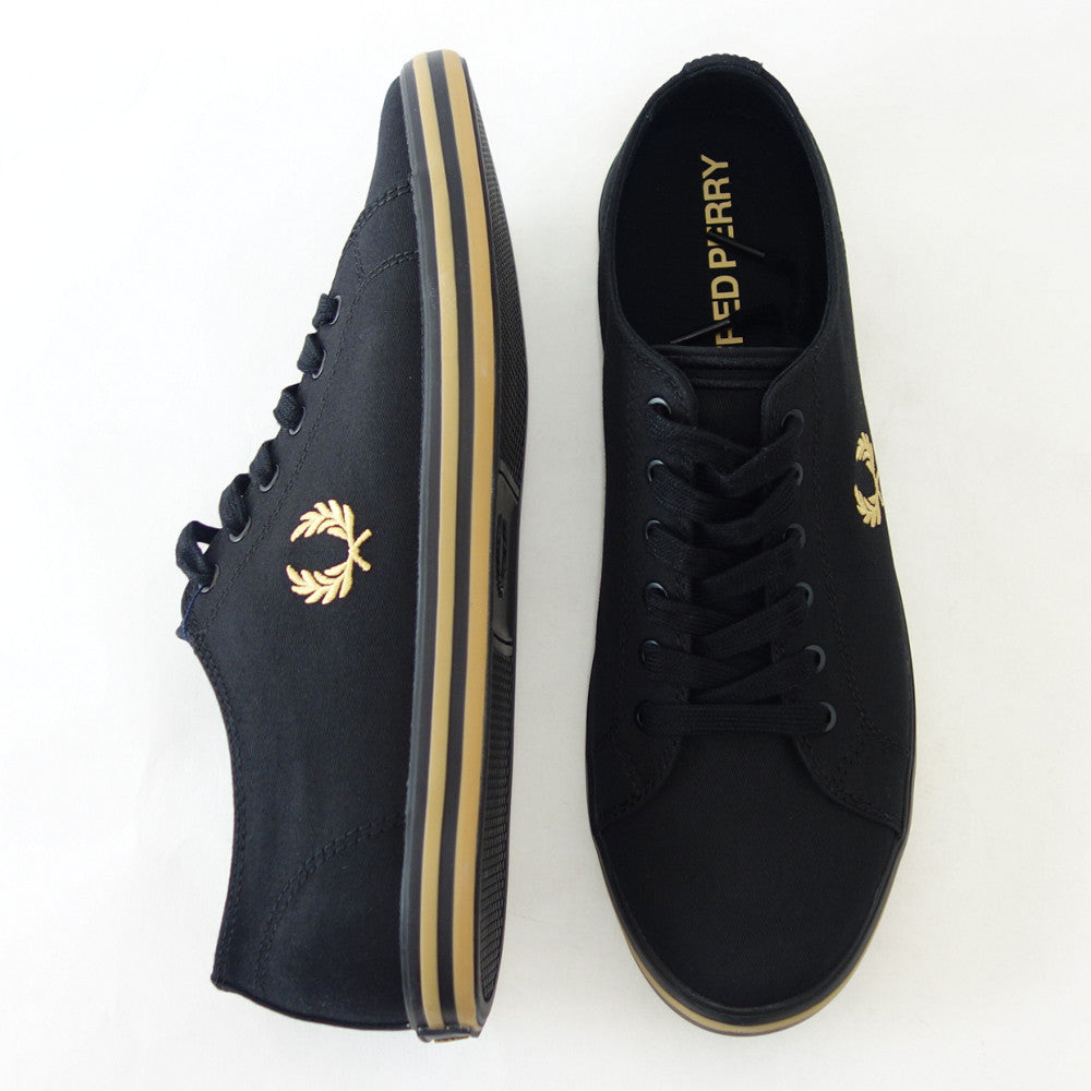 FRED PERRY フレッドペリー B7259(ユニセックス)KINGSTON TWILL  カラー:ブラック(157)  コットンスニーカー  テニスシューズ「靴」