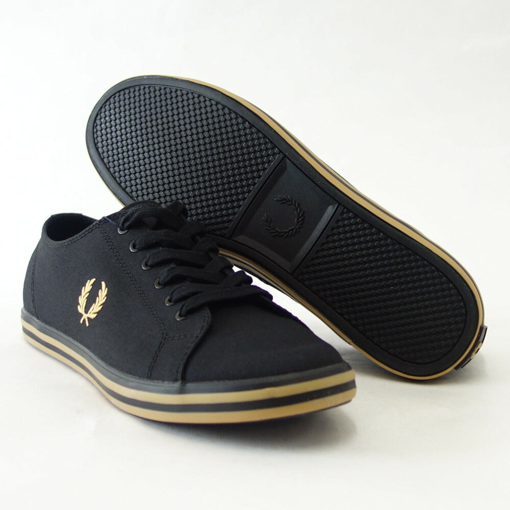 FRED PERRY フレッドペリー B7259(ユニセックス)KINGSTON TWILL  カラー:ブラック(157)  コットンスニーカー  テニスシューズ「靴」
