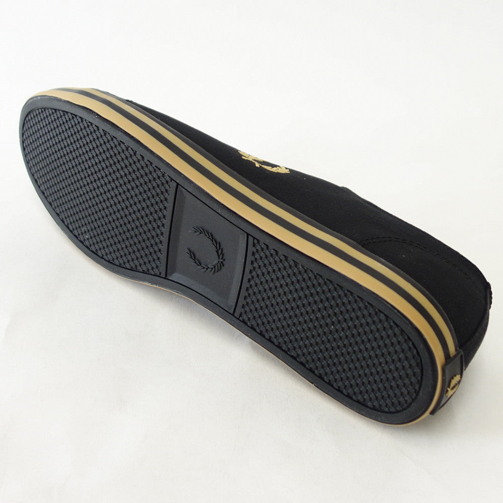 FRED PERRY フレッドペリー B7259(ユニセックス)KINGSTON TWILL  カラー:ブラック(157)  コットンスニーカー  テニスシューズ「靴」