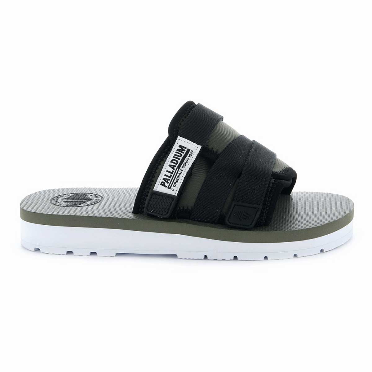 PALLADIUM パラディウム Outdoorsy スライド 75790 カーキ (ユニセックス) ベルクロストラップ アウトドアサンダル 「靴」
