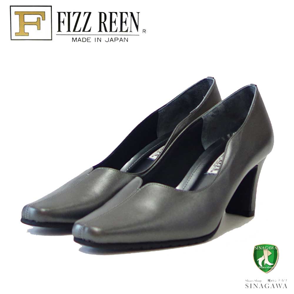 FIZZ REEN フィズリーン 7800 エタン(レディース) スタイリッシュ 快適パンプス 3E幅 6.5cmヒール スクエアトゥ 日本製 展開サイズ 23cm 24cm 「靴」