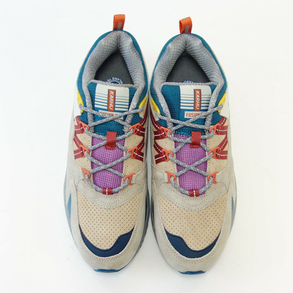 カルフ KARHU 804158 FUSION 2.0(フュージョン) カラー:SILVER LINING / MINERAL RED (ユニセックス) レザースニーカー レディース ウォーキング 「靴」