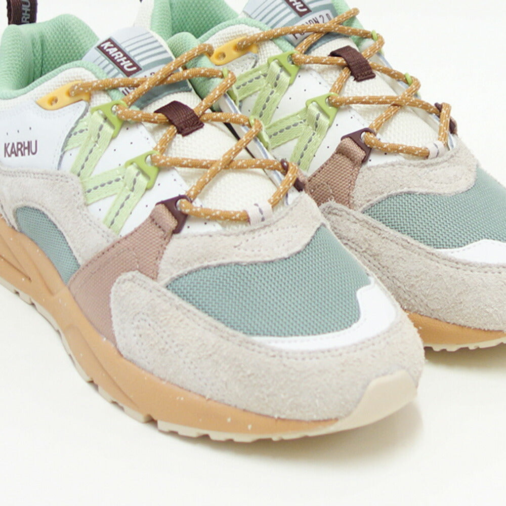 カルフKARHU804177FUSION2.0(フュージョン)カラー:タートルドーブ/シャドーライム(ユニセックス)レザースニーカーレディースウォーキング「靴」