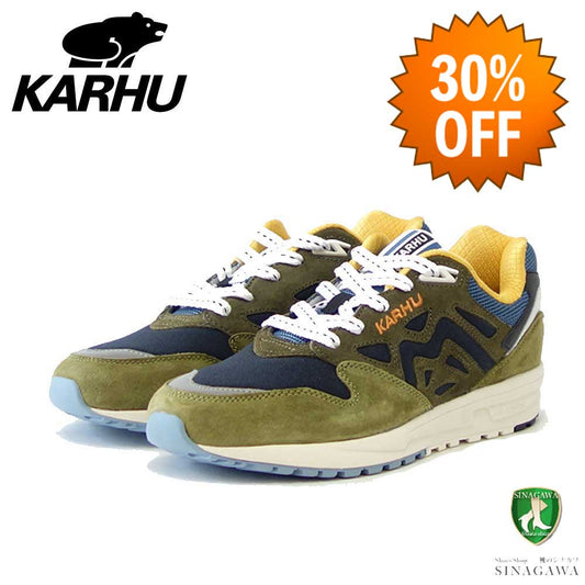 【SALE 30%OFF】 カルフ KARHU KH 806040 LEGACY 96(レガシー) カラー:グリーンモス /  インディアインク (ユニセックス)  レザースニーカー エアークッション ウォーキング 「靴」