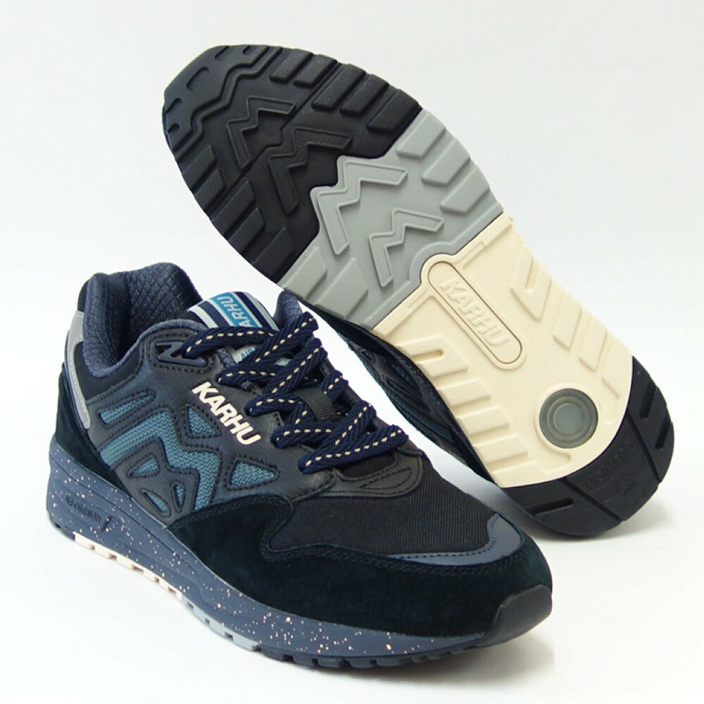 カルフ KARHU KH 806056 LEGACY 96(レガシー) カラー:ジェットブラック / STORMY WEATHER (ユニセックス) レザースニーカー エアークッション ウォーキング 「靴」