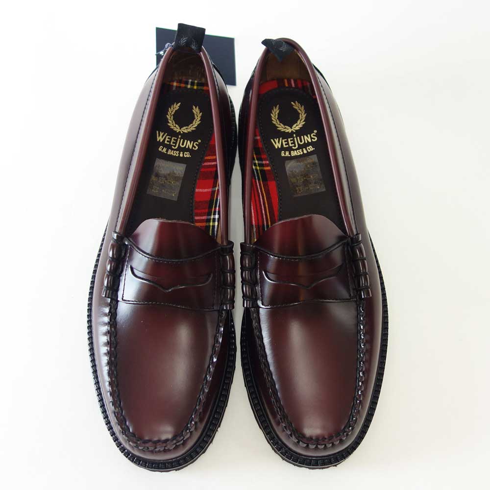 フレッドペリー FRED PERRY S 8070 158 G.H.Bass Penny Loafer カラー:OXBLOOD 天然皮革のローファー「靴」