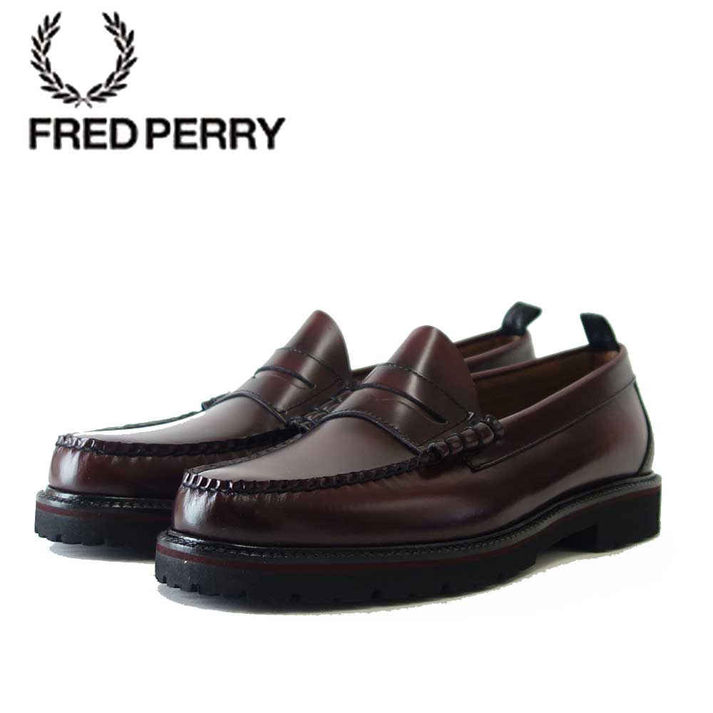 フレッドペリー FRED PERRY S 8070 158 G.H.Bass Penny Loafer カラー:OXBLOOD 天然皮革のローファー「靴」