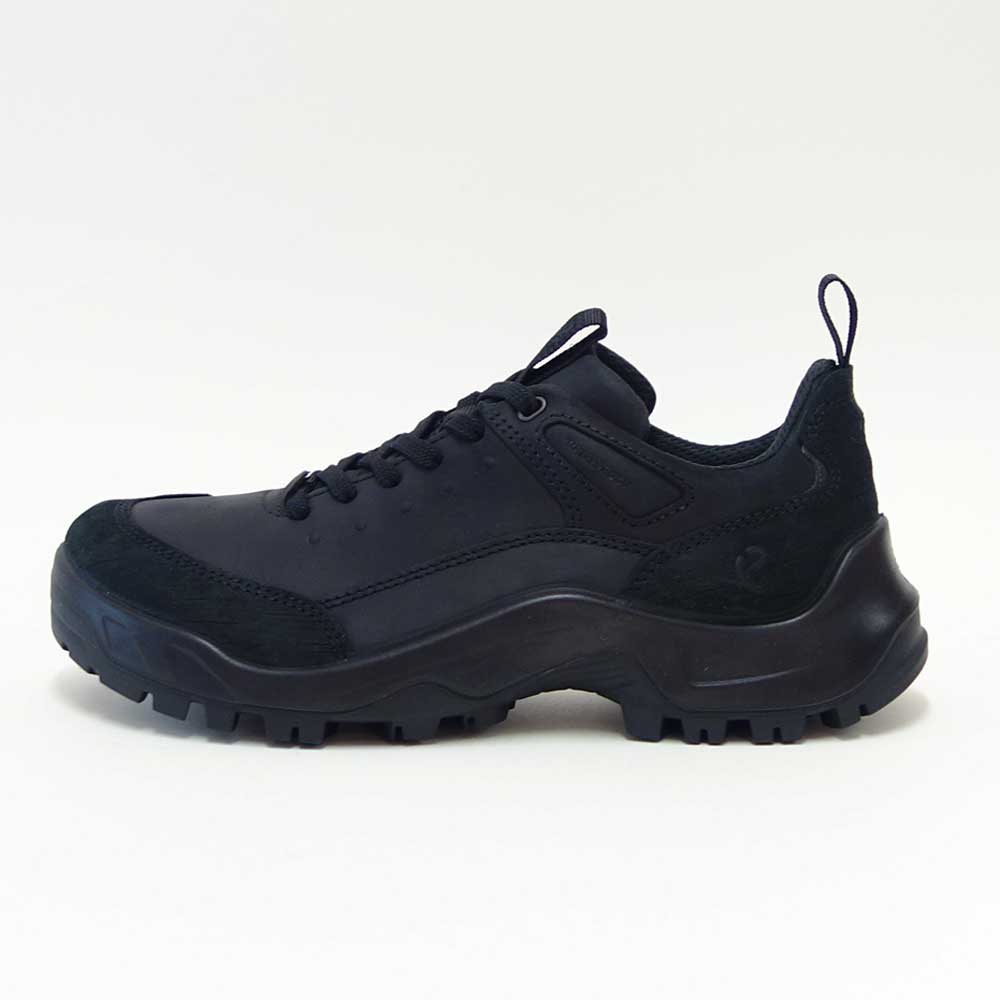 エコーECCOOFFROADMEN'SSHOEブラック82235451052(メンズ)防水天然皮革ウォーキングシューズコンフォートレザースニーカーハイキング旅行「靴」