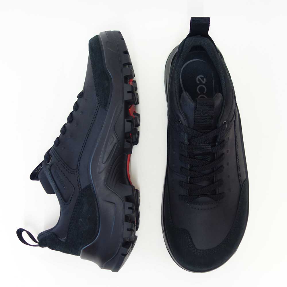 エコーECCOOFFROADMEN'SSHOEブラック82235451052(メンズ)防水天然皮革ウォーキングシューズコンフォートレザースニーカーハイキング旅行「靴」