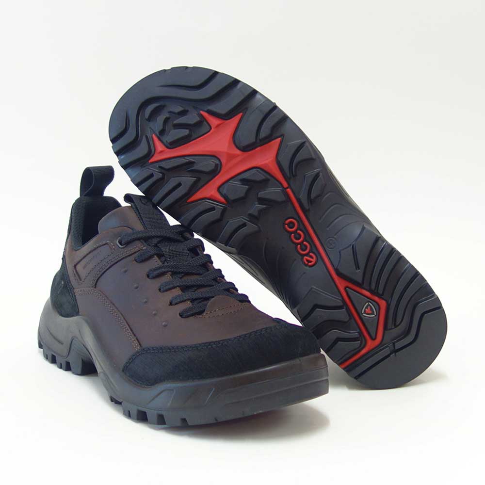 エコーECCOOFFROADMEN'SSHOEブラウン82235459325(メンズ)防水天然皮革ウォーキングシューズコンフォートレザースニーカーハイキング旅行「靴」