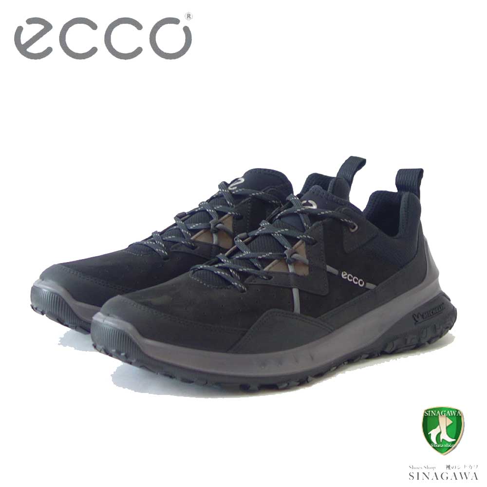 エコー ECCO ULT-TRN MEN'S BLACK/BLACK 82426451052(メンズ)天然皮革 ウォーキング シューズ コンフォート レザースニーカー ハイキング 旅行 「靴」