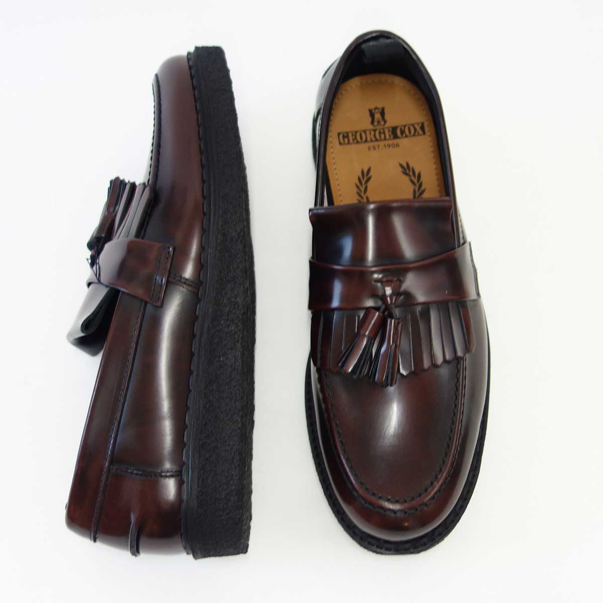 フレッドペリー FRED PERRY B58278 158(ユニセックス)Fred Perry George Cox Tassel Loafer Leather カラー:OXBLOOD「靴」