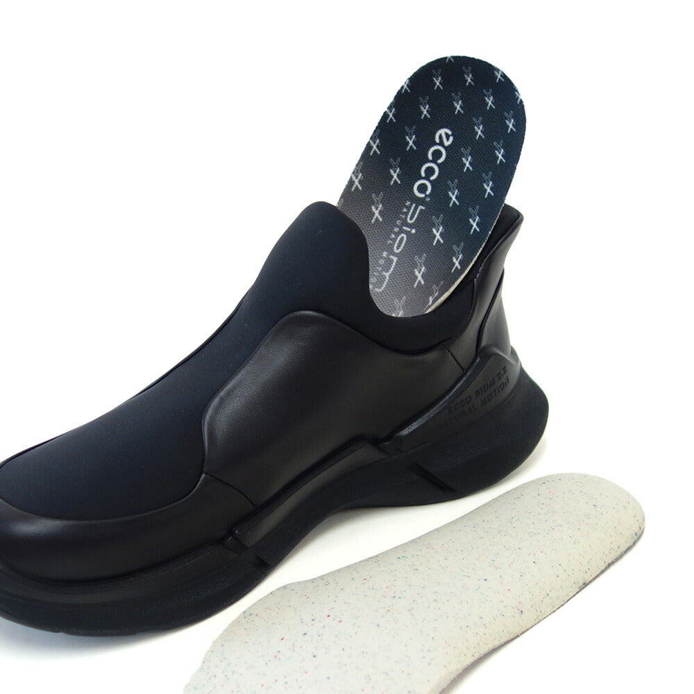 エコーECCOBIOM2.2WOMEN'STRAVELSLIP-ONブラック83082351052(レディース)快適な履き心地のレザースニーカースリッポンウォーキングシューズ旅行「靴」