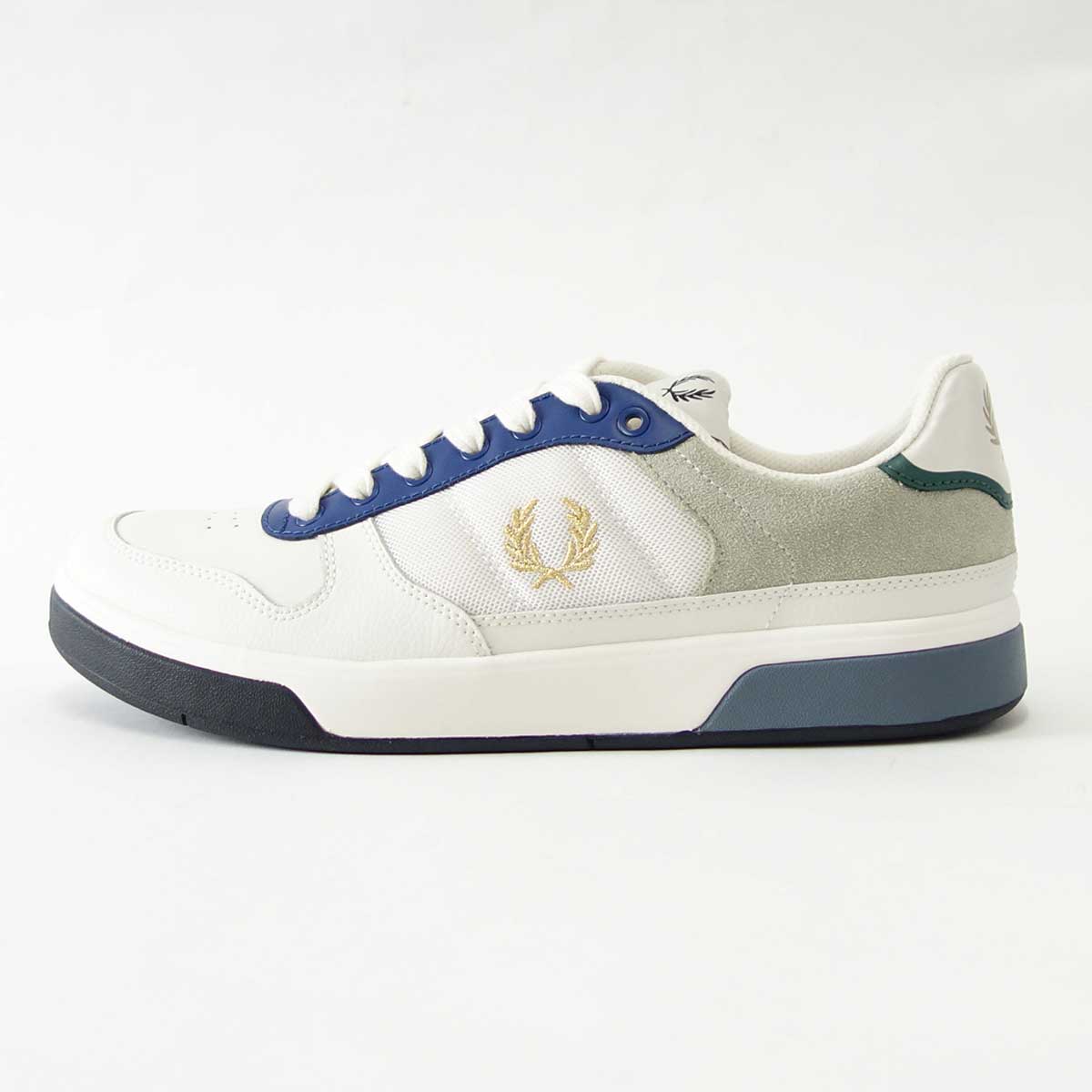 【SALE 40%OFF】 FRED PERRY フレッドペリー B8330 303(メンズ)B200 Leather カラー:スノーホワイト レザー&メッシュのローカットスニーカー 「靴」