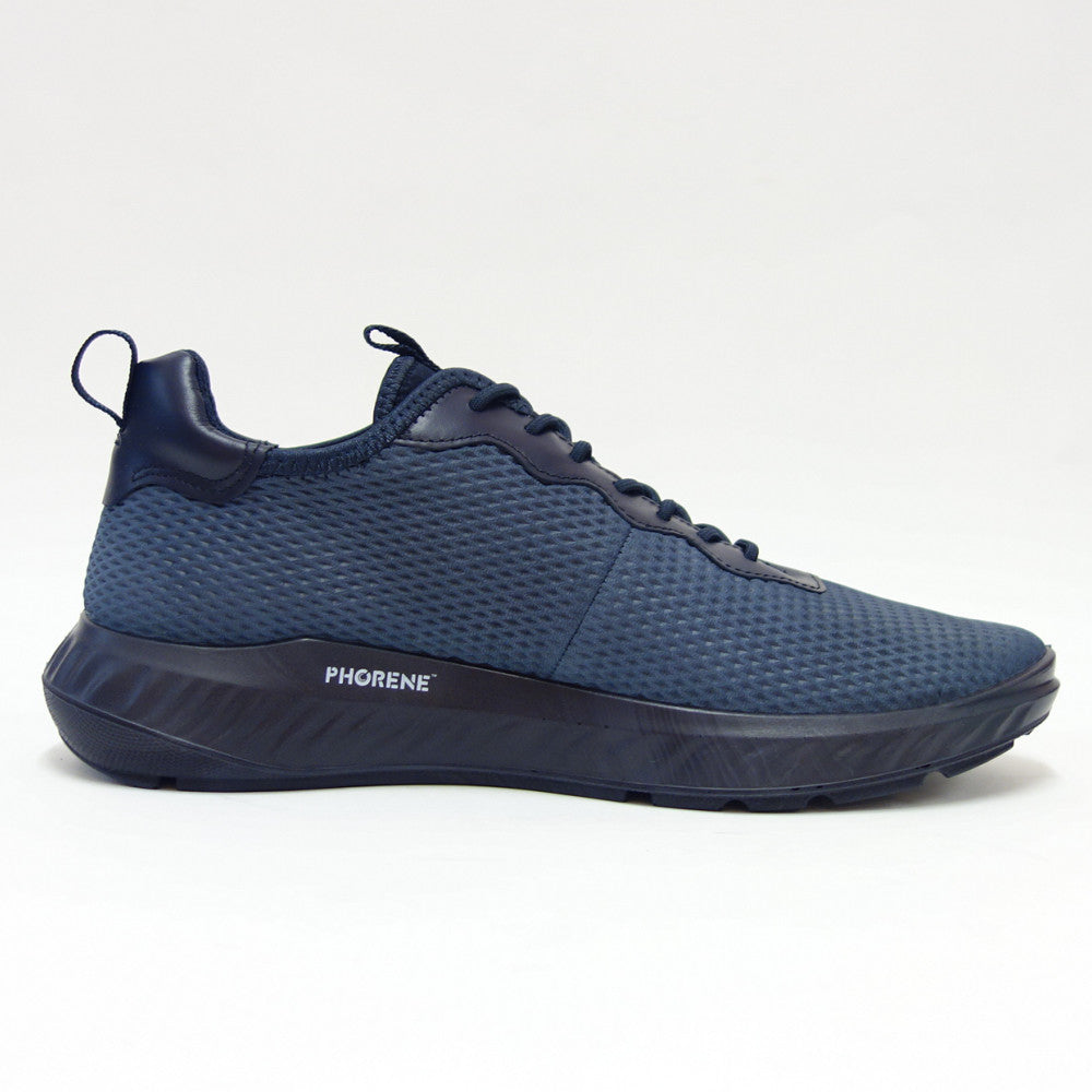 エコー ECCO ATH 1F STREET STYLE LEATHER SNEAKERS ネイビー 83490451142(メンズ)天然皮革 ウォーキング シューズ コンフォート レザースニーカー 「靴」