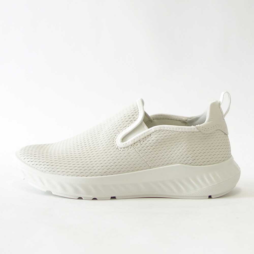エコー ECCO ATH 1F WOMEN’S LEATHER SLIP ON SHOES ホワイト 834923 50236 (レディース) 快適な履き心地のレザースニーカー スリッポン ウォーキングシューズ 旅行「靴」