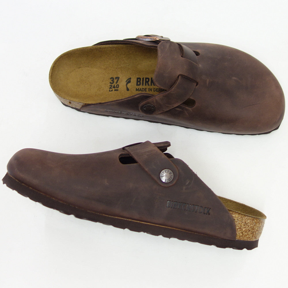 ビルケンシュトックBIRKENSTOCKBoston(ボストン)幅狭(ナローフィット)860133(オイルドヌバック/ハバナ)サボクロッグドイツ製快適サンダル「靴」
