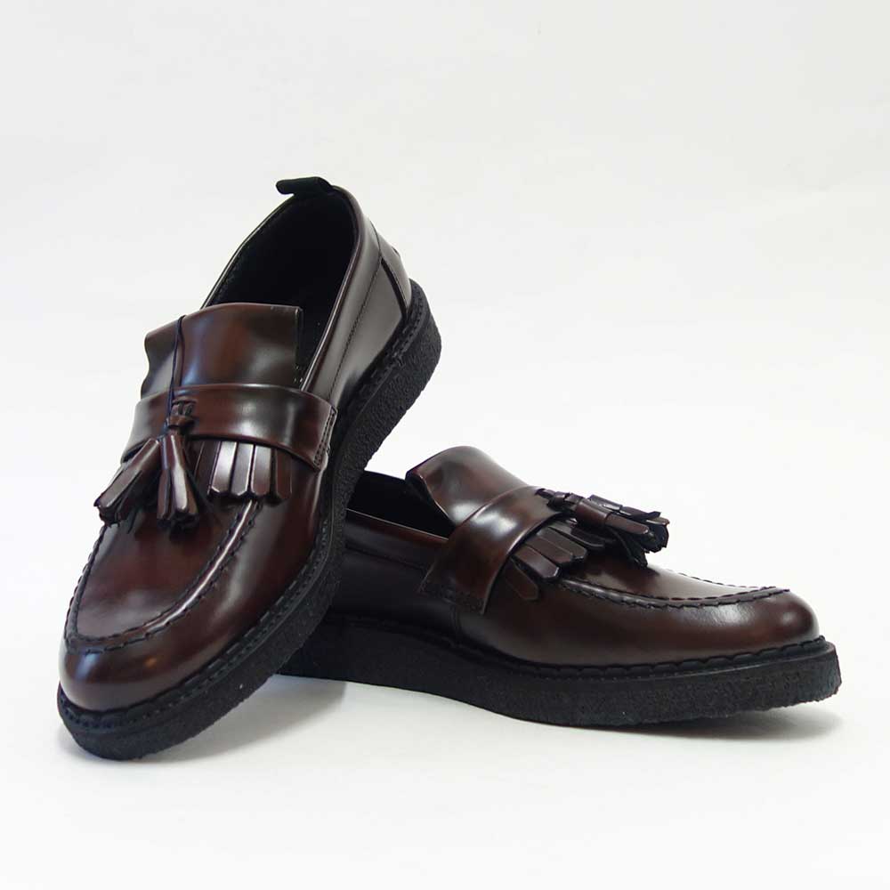 フレッドペリー FRED PERRY B9278 158(ユニセックス)Fred Perry George Cox Tassel Loafer カラー:OXBLOOD スリッポン クレープソール「靴」