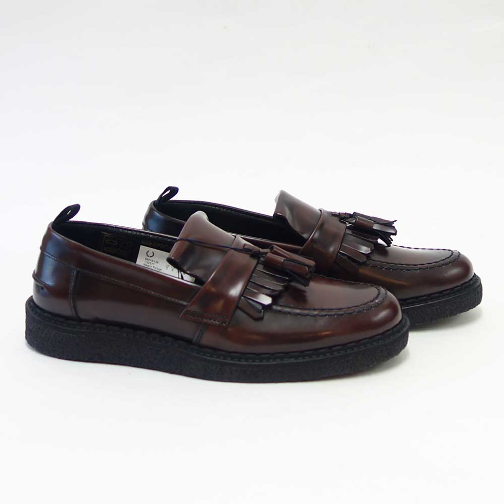 フレッドペリー FRED PERRY B9278 158(ユニセックス)Fred Perry George Cox Tassel Loafer カラー:OXBLOOD スリッポン クレープソール「靴」