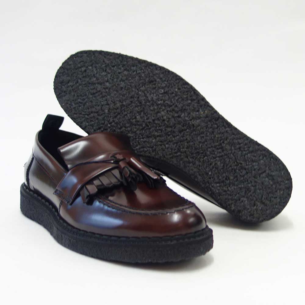 フレッドペリー FRED PERRY B9278 158(ユニセックス)Fred Perry George Cox Tassel Loafer カラー:OXBLOOD スリッポン クレープソール「靴」