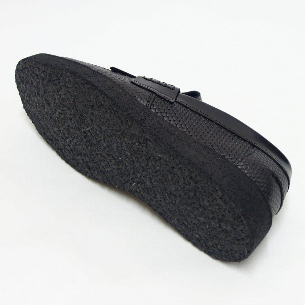 フレッドペリー FRED PERRY B9282 102(ユニセックス)Fred Perry George Cox TEXTURED LEATHER PENNY LOAFER カラー:ブラック スリッポン クレープソール「靴」