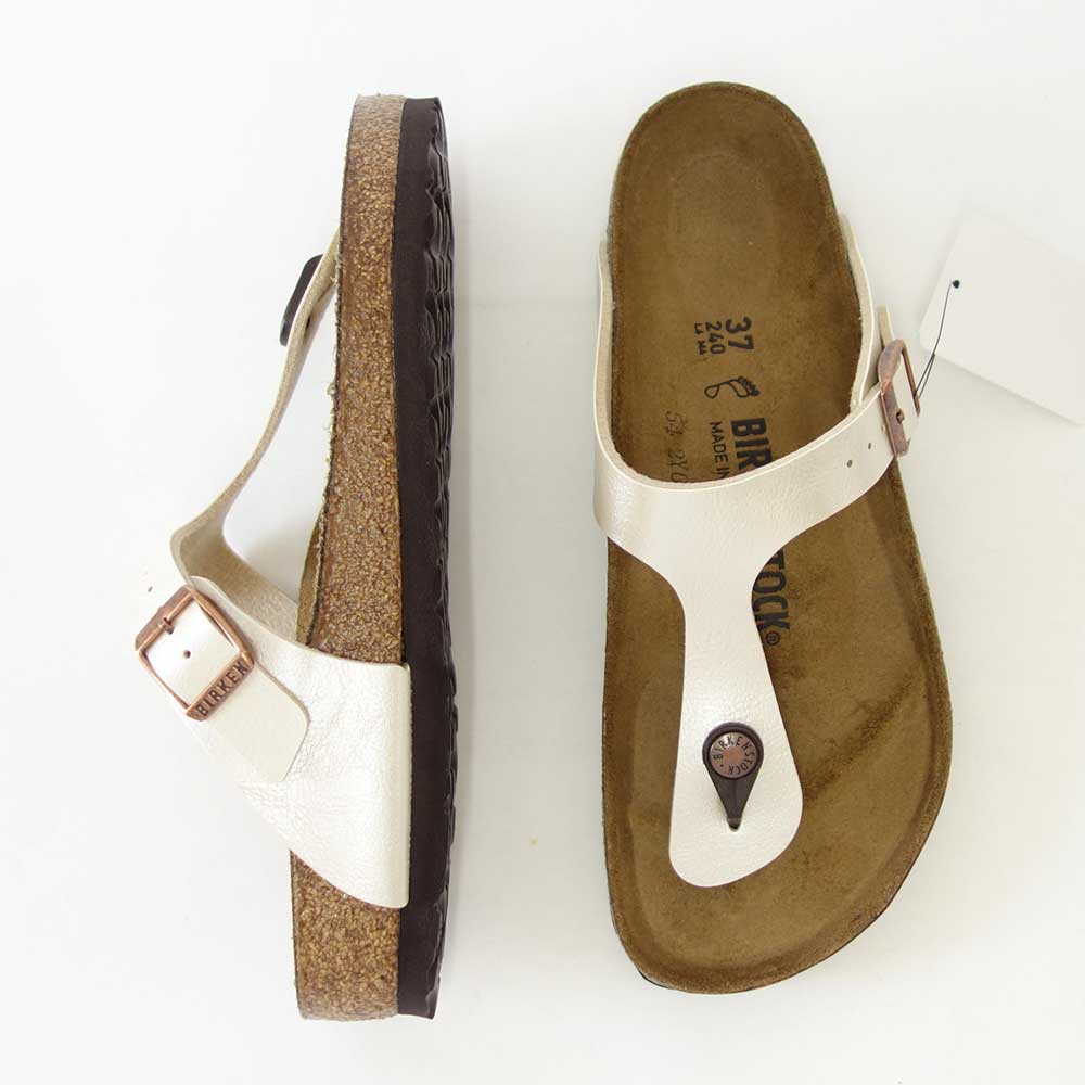BIRKENSTOCK ビルケンシュトック GIZEH(ギゼ)グレイスフル パールホワイト 943871 (レギュラーフィット 幅広)Birko-Flor レディース サンダル トング ミュール クロッグ コンフォート ドイツ製「正規品」 「靴」