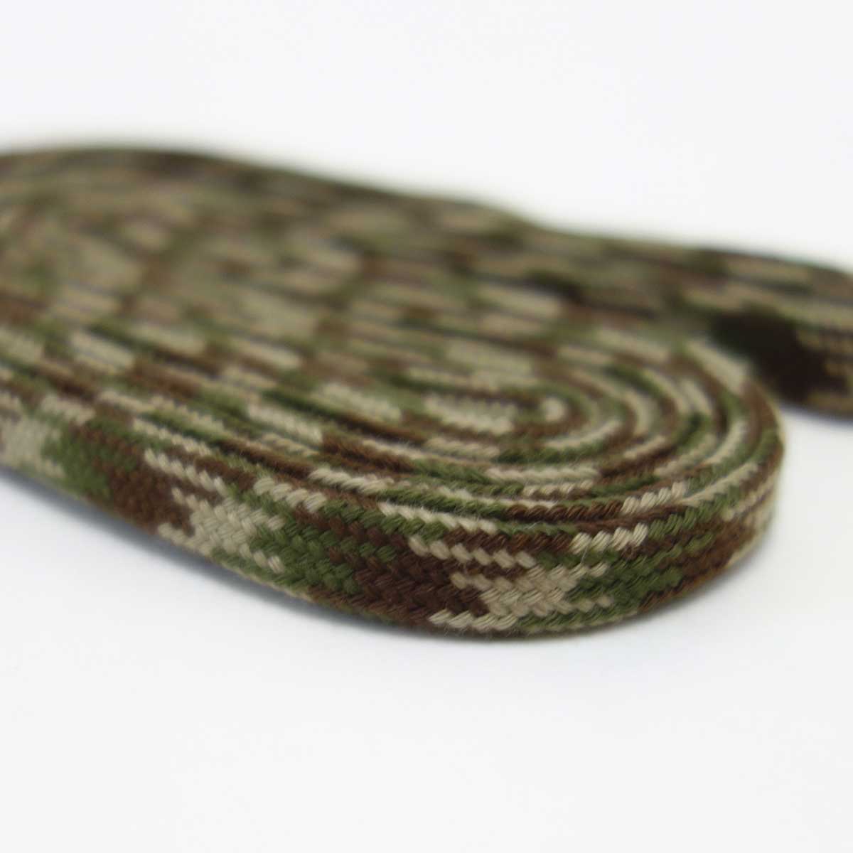 club VINTAGE COMFORT (クラブ・ヴィンテージ・コンフォート)  スニーカー用平紐(約7mm)シューレース  カモフラ 120cm メール便可