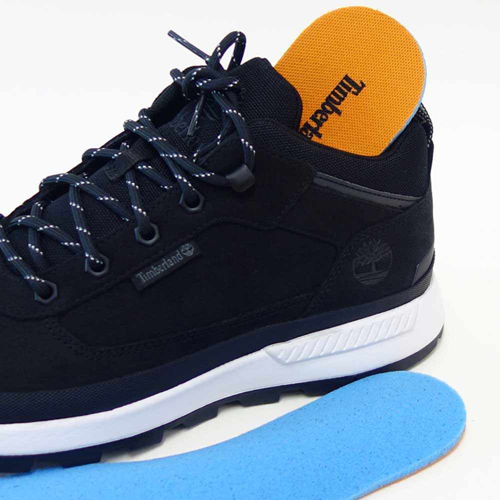 Timberlandティンバーランドa2a58015フィールドトレッカーミッドレースアップスニーカー(ブラック)ヌバックレザースニーカーウォーキング「靴」