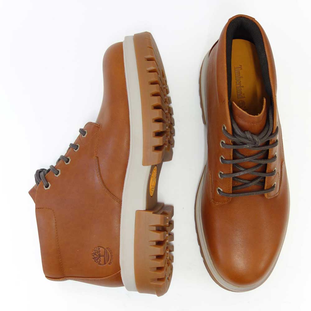 Timberlandティンバーランドa5yhhプレミアムウォータープルーフチャッカARBORROADLACEUP(コニャック)防水フルグレインレザーチャッカブーツアウトドアウォーキングアンクルブーツ「靴」
