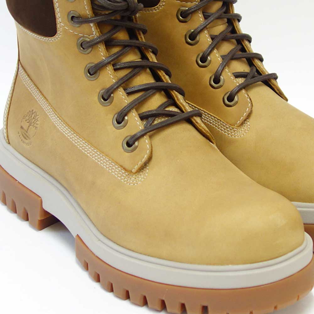 Timberlandティンバーランドa5ykdプレミアムウォータープルーフブーツARBORROADLACEUP(ウィート)防水フルグレインレザーショートブーツアウトドアウォーキングワークブーツ「靴」