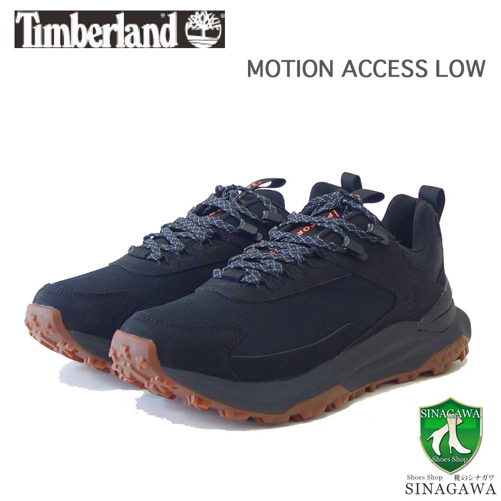 Timberlandティンバーランドa6d9hek9モーションアクセスローレースアップ防水スニーカー(ブラック)ヌバックレザースニーカーウォーキング「靴」