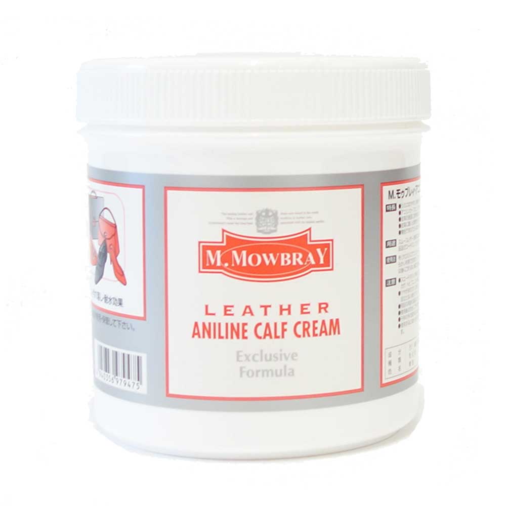 M.MOWBRAY M.モゥブレィ アニリンカーフ クリーム Lサイズ(500ml) スムースレザー 艶出し 潤い 柔軟性 ひび割れ防止
