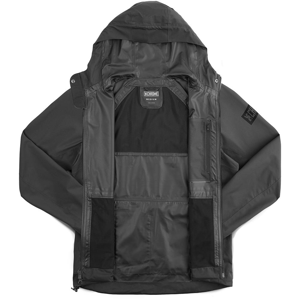 CHROME クローム STORM SALUTE COMMUTE JACKET(ストーム サルート コミュート ジャケット) AP461BK カラー:ブラック レインジャケット 防水ウェア