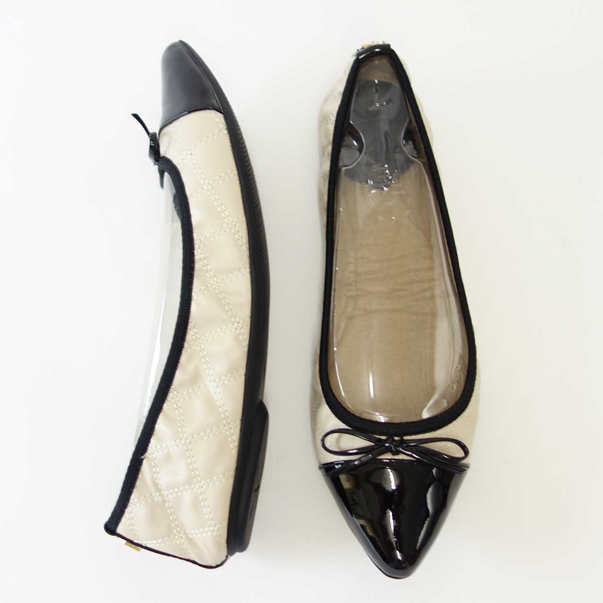 BUTTERFLY TWISTS バタフライツイスト  HOLLY B21012 クリーム/ブラック(レディース) お洒落な携帯バレエシューズ 「靴」