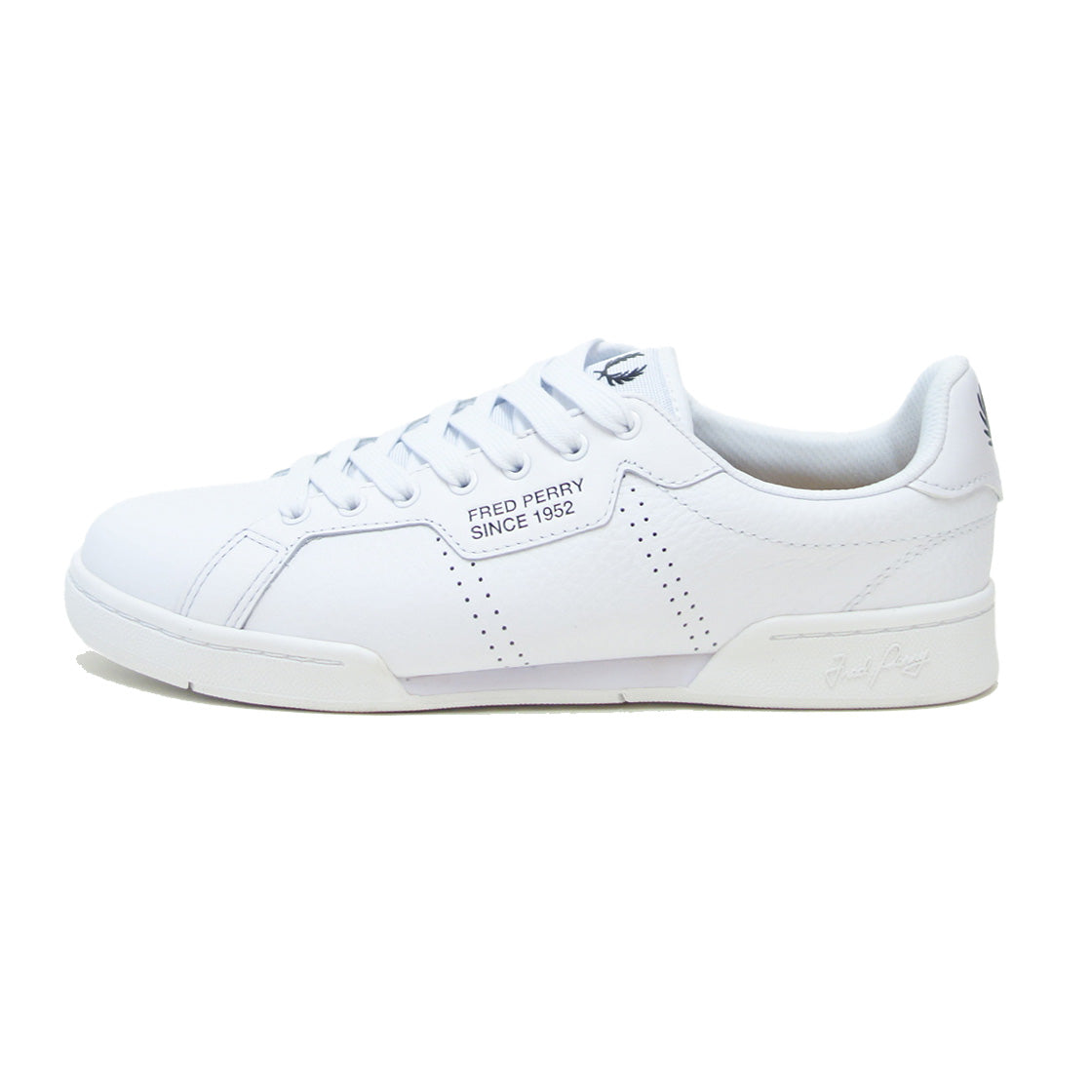 FRED PERRY フレッドペリー B1315 134(ユニセックス)B722 TEXTURED LEATHER/SNCE1952 カラー:WHITE 天然皮革のローカットスニーカー 「靴」