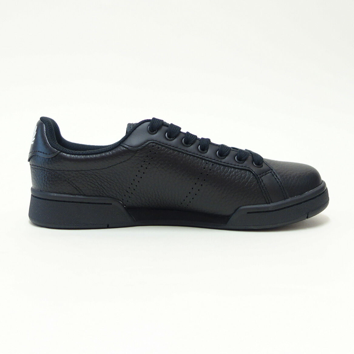 FREDPERRYフレッドペリーB1315220(ユニセックス)B722TEXTUREDLEATHER/SNCE1952カラー:BLACK天然皮革のローカットスニーカー「靴」
