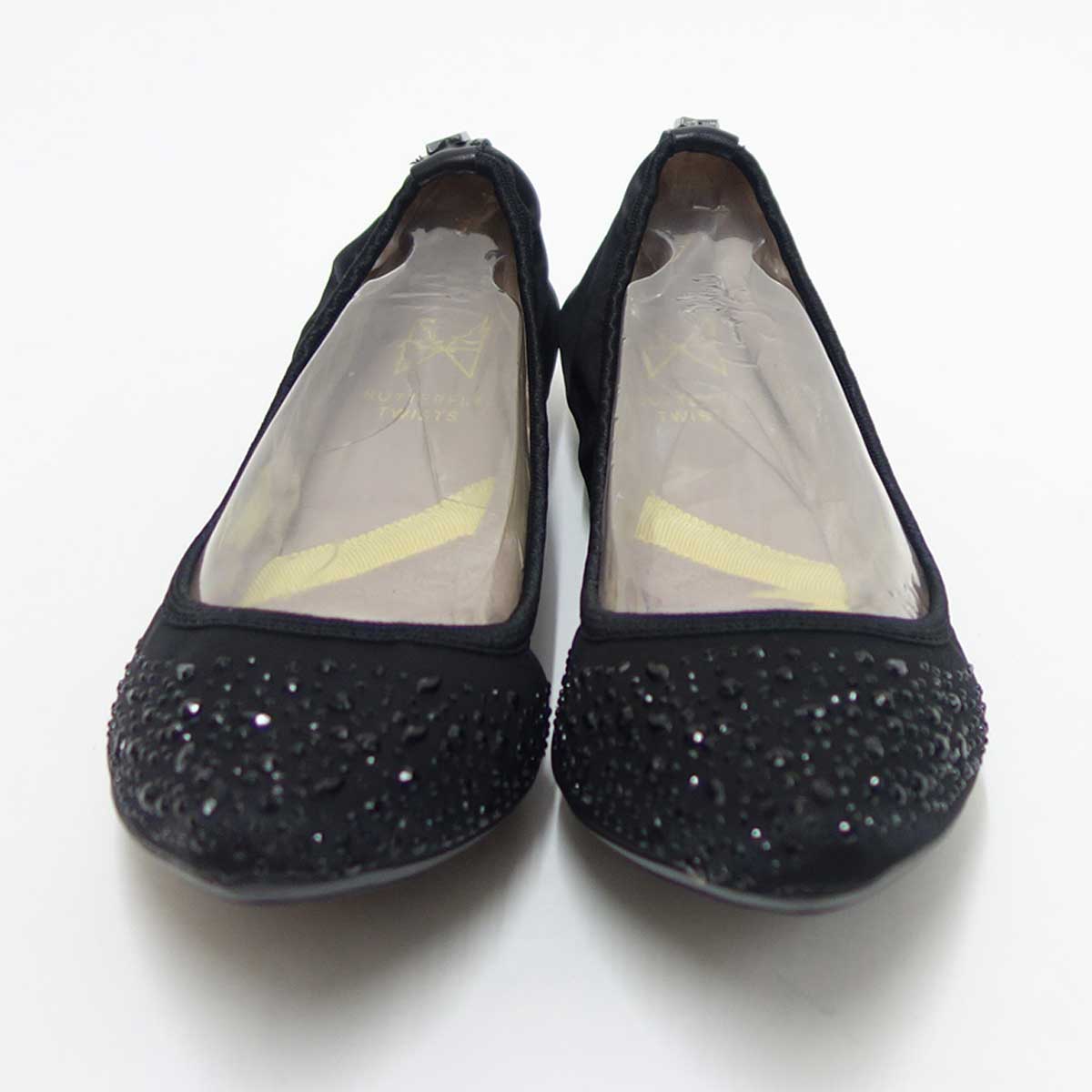 BUTTERFLY TWISTS バタフライツイスト  JANEY CRYSTAL B21013C BLK(ブラック) お洒落な携帯バレエシューズ 「靴」