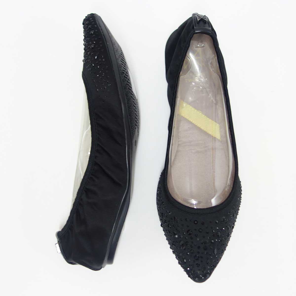 BUTTERFLY TWISTS バタフライツイスト  JANEY CRYSTAL B21013C BLK(ブラック) お洒落な携帯バレエシューズ 「靴」