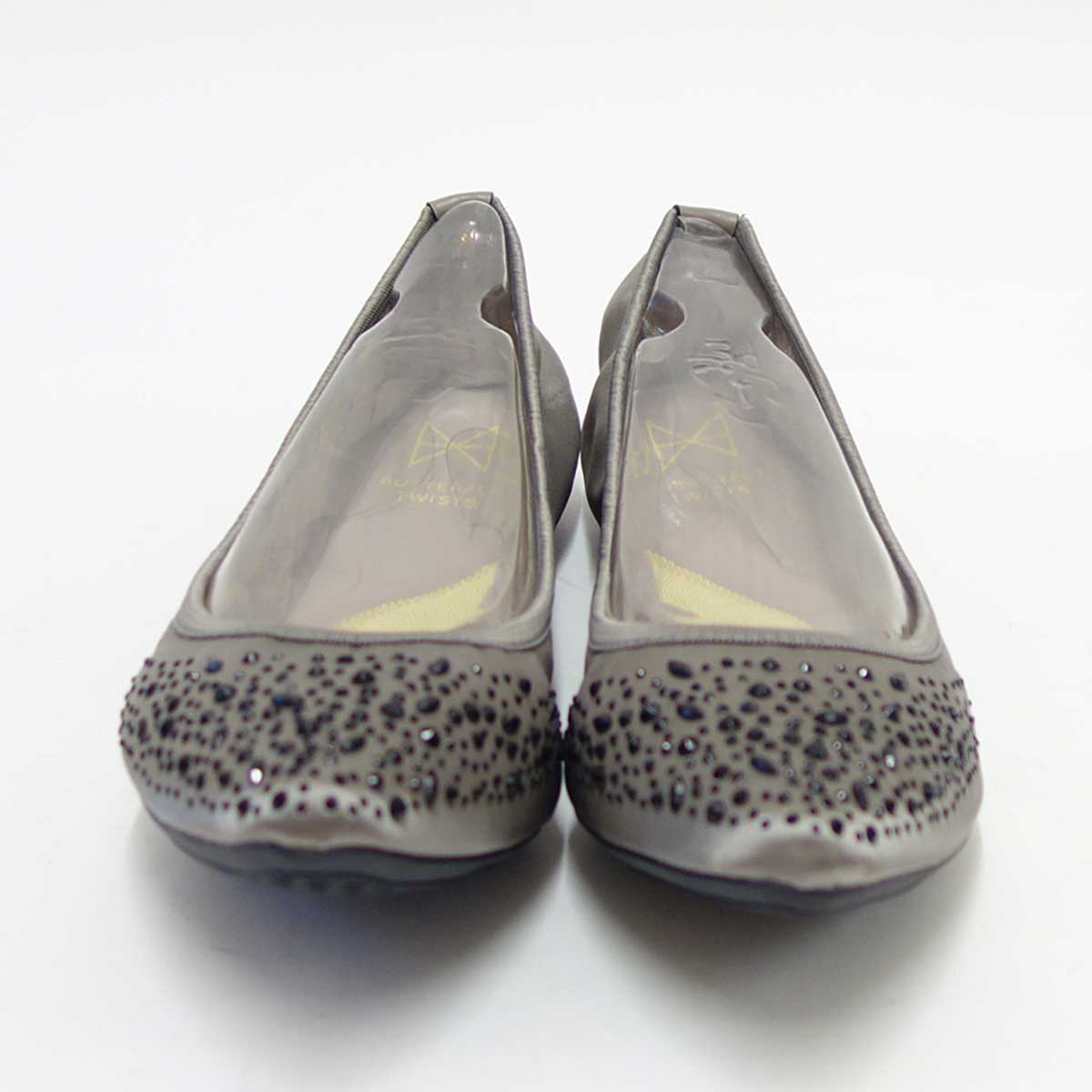 バタフライツイスト BUTTERFLY TWISTS  JANEY CRYSTAL B21013C TAUPE(トープ)お洒落な携帯バレエシューズ 「靴」