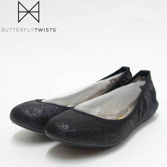 BUTTERFLY TWISTS バタフライツイスト  S0PHIA B21037 G-BLK(グリッターブラック) お洒落な携帯バレエシューズ 「靴」
