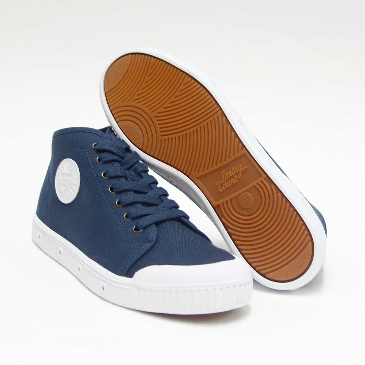 【SALE 50%OFF】 Spring Court スプリングコート B2S-V1(レディース)COTTON CANVAS MIDNIGHT BLUE ハイカットスニーカー 「靴」