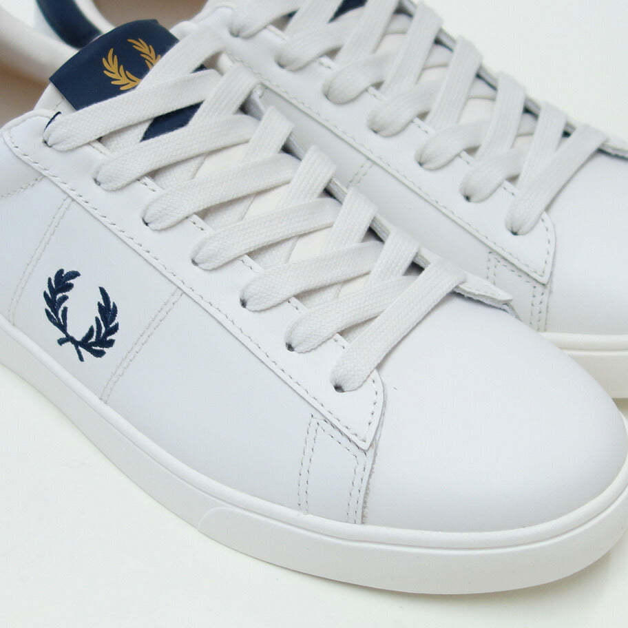 FREDPERRYフレッドペリーB4334303(ユニセックス)SPENCERLEATHER(スペンサーレザー)カラー:SNOWWHITE天然皮革のローカットスニーカー「靴」